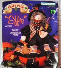 NIP VTG. 1996 Daisy Kingdom Halloween EFFIE Witch Creative Stitch Doll Kit picture