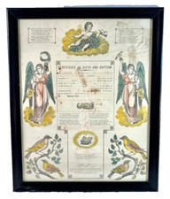 Hepner Birth Baptism Certificate 1880 Topeka Kansas Reading Pennsylvania PA (O) picture