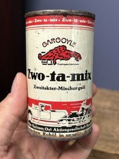 Vintage Zwo-ta-mix Vacuum Mobiloil Gargoyle Motorcycle Truck Car Graphic Oil Can picture