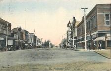 Modesto CA I Street Vintage Postcard 1910 Hand Colored California Street View picture