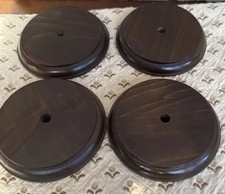 Set If 4 Vintage 4.5 In Round Figurine Display Stands picture