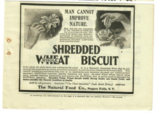 1902 Shredded Wheat Biscuit Antique Print Ad Builds Strong Bodies and Teeth picture