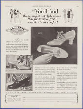 Vintage 1928 DREW ARCH REST Shoes Women's Fashion Art Décor 1920's Print Ad picture