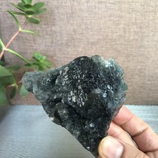 94mm NATURAL Grey Cubic FLUORITE Crystal Cluster Mineral Specimen 416g A1285 picture