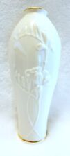 Lenox Bud Vase White Floral Porcelain Gold Trim 7 Inch Preowned picture