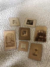 Lot of 7 Antique Photographs 1890s-1910s Victorian Edwardian Family Portraits picture