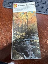 Vintage 1974 Shell Kentucky Tennessee Gas Service Station Travel Road Map-BR5 picture