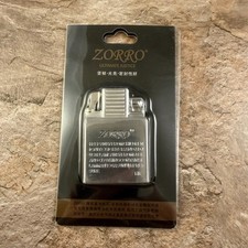 Zorro 512 Silver Double Torch Lighter Insert Adjustable Flame Butane Fits: Zippo picture