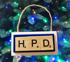 Houston Police Department HPD Christmas Ornament Scrabble Tiles picture