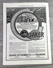1916 Saturday Evening Post Print Ad QUAKER CITY RUBBER CO picture
