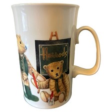 Harrods Knightsbridge Teddy Bear Fine Bone China Mug Made in England picture