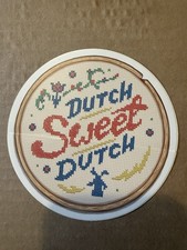 DUTCH Bros STICKER Old STYLE Stock CROSS Stitch EMBROIDERY Sweet RARE Coffee picture