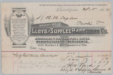 1884 Lloyd & Supplee Hardware Philadelphia Receipt Bill picture