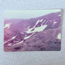 Mountains Snowy Landscape 1970s Snapshot Photograph Vintage Nature Scenic picture