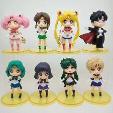 Set of 8 Miniature Inspired Chibi Sailors | Anime figurines picture
