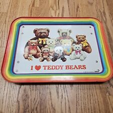 I Love Teddy Bears Rainbow Tray Vintage 1984 Chein Industries Cheinco Dinner picture