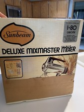 Vintage Sunbeam Mixmaster Mixer Chrome Brown 12 Speed New Pretty Boxed 1-80 NOS picture