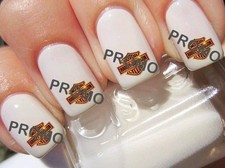 Golden Orange Rust Harley Motorcycle Salon Quality Nail Art Decals picture