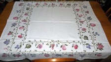 Vintage Luther Travis Linen Vines of Fruit & Berries 48-1/2
