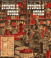 Historic Stoner's Store 1957 Fredericksburg VA Vintage Travel Leaflet TB23 picture