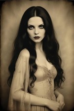Vintage Gothic Lady Vampire Portrait 4x6 Photo picture