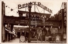 Egyptian Movie Theater HOLLYWOOD Benny Rubin Clara Bow 1922 RPPC Postcard COPY picture