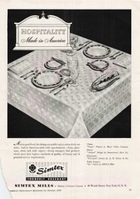 VTG 1949 Print Ad Simtex Mills Formerly 
