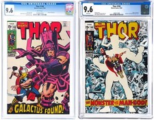 Thor #168 #169 CGC 9.6 White Pages 1969 Marvel Comics Origin Galactus RARE Set 2 picture