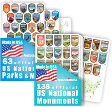 National Attractions of the USA Stickers (National Parks and Monuments Set) picture