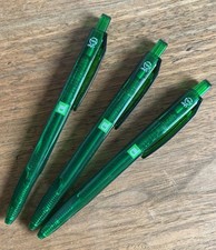 💰💵  3 TD Bank Ball Point Pens Green Semi-Translucent Click Ballpoint Pens picture