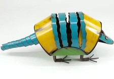 Large Folk Art Metal Artisan Armadillo Sculpture Mexico Yard Art picture