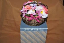 Avon Gift Collection Floral Basket Pomander Wicker Flowers NIB picture