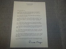 Governor Ronald Regan Autopen Signed Letter picture