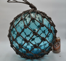 VINTAGE GLASS FISHING FLOAT IN  AQUA  picture