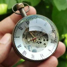 Antique Brass Ball Desk Clock Mechanical Vintage Repli Table Top Decorative Gift picture