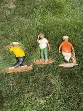 Vtg 1967 Sexton Retired Golfers Set Painted Cast Metal Wall Hanging Mid Century picture
