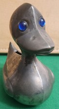 Vintage Silver Plate Denmark Duck Coin Bank  picture