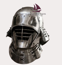 ZAIN Samurai Helmet Steel Armor for Buhurt/SCA/Medieval Combat Halloween Armor picture