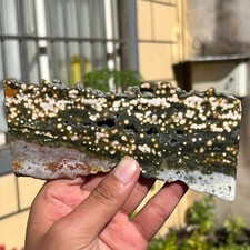 216g Natural Gem Grad Ocean Jasper Freeform & Druzy Crystal Mineral Specimen picture