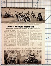 Jimmy Phillips Memorial TT Motorcycle Race Article 1960s Ephemera picture