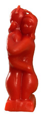 5 Inch Red Hugging Lovers Figure Candle picture