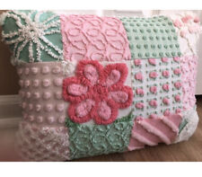 Cabin Craft Morgan Jones Rosebud Throw Pillow Case from Chenille Bedspread 12x16 picture
