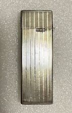 Vintage Japan Sterling Silver Thin Case Butane Cigarette Lighter Pin Stripe picture
