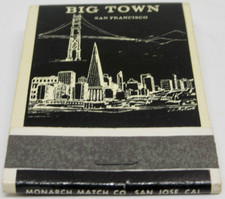 Big Town Gay Bar San Francisco California 115 Harriet Street FULL Matchbook picture