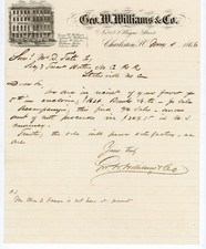 1866 Charleston SC Illustrated Letterhead Geo W Williams Western NC Railroad NC picture