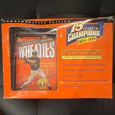 Wheaties 75 Years of Champions 1924-1999 Mini Box 24K Gold Signature picture