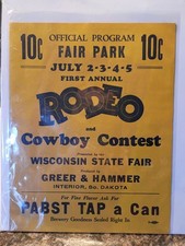 1936 Wisconsin State Fair Official First Annual Rodeo And Cowboy Contest Program picture