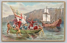 Vtg/Atq Embossed Post Card Tuck's Hudson Landing From The 