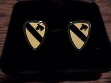 U.S MILITARY ARMY 1st CAVALRY CUFFLINKS WITH JEWELRY BOX 1 SET CUFF LINKS BOXED picture