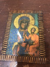 Vintage Our Lady of Czestochowa Black Madonna 7” picture